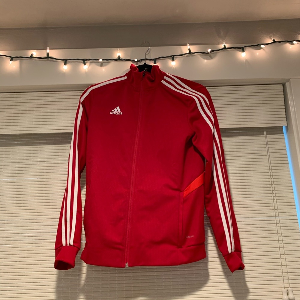 Red adidas zip up